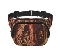 Poezjzw The Man In The Treehouse Travel Waist Bag Suitable For Running, Cycling And Outdoor Adventures, Store Mobile Phones And Credit Cards, Black, One Size