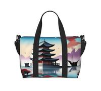 Poezjzw The Pearl Of The Ori Travel Duffle Bag Weekender Carry On Tote Bags For Women Hospital Bags For Labor And Delivery Overnight Luggage Bag, Black, One Size, Black, One Size