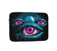 POEZJZW Three-eyed monster Laptop Bag Handheld Portable Briefcase Shockproof Protective Sleeve Computer Inner Bag For 10 inch inch Laptop, Black, 25.40 cm
