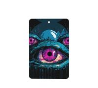 Poezjzw Three-Eyed Monster Pattern Car Air Fresheners 4 Pcs Rectangle Hanging Aromatherapy Tablets Scented Fresheners For Bedroom Closet Shoe