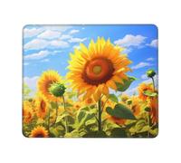 POEZJZW Thriving Sunflower Pattern Mouse Pad Gaming Non-Slip Rubber Base Rectangular Mouse Mat for Desktop Computer Laptop Gaming Office 7 X 8.6 in