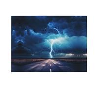 POEZJZW Thunder And Lightning Pattern Flannel Blanket 80"X60" Blanket For Super Soft Plush For Sofa Bed Couch Camping, And Travel