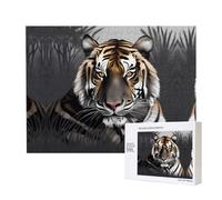 Poezjzw Tiger At Rest Adult Classic Jigsaw 500 Pieces Wooden Puzzle Modern Home Decor Intellectual Game 52 X 38 Cm