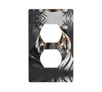 Poezjzw Tiger at Rest Pattern Outlet Covers Wall Plate Light Switch Plate Decorative for Kitchen Bathroom Bedroom Farmhouse Decor