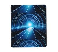 Poezjzw Time Light Tunnel Pattern Mouse Pad Non-Slip Rubber Stitched Edges Waterproof Gaming Mouse Mat for Desk Gaming Work Wireless Mice 8.3 X 10.3 in