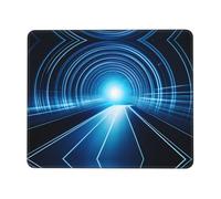 Poezjzw Time Light Tunnel Pattern Mouse Pad Non-Slip Rubber Stitched Edges Waterproof Gaming Mouse Mat for Desk Gaming Work Wireless Mice 10 X 12 Inch