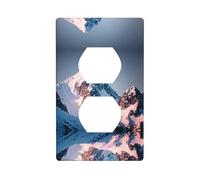 Poezjzw Top of The Snowy Mountain Pattern Outlet Covers Wall Plate Light Switch Plate Decorative for Kitchen Bathroom Bedroom Farmhouse Decor
