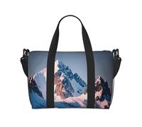 Poezjzw Top Of The Snowy Mountain Travel Duffle Bag Weekender Carry On Tote Bags For Women Hospital Bags For Labor And Delivery Overnight Luggage Bag, Black, One Size
