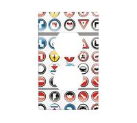 Poezjzw Traffic Symbols in E Pattern Outlet Covers Wall Plate Light Switch Plate Decorative for Kitchen Bathroom Bedroom Farmhouse Decor