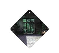 Poezjzw Tranquil Book House Pattern Car Air Fresheners 6 Pcs Square Hanging Aromatherapy Tablets Scented Fresheners For Bedroom Closet Shoe