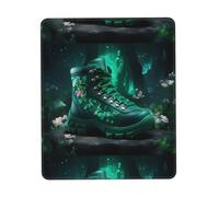 Poezjzw Traveling Magic Shoes Pattern Mouse Pad Non-Slip Rubber Stitched Edges Waterproof Gaming Mouse Mat for Desk Gaming Work Wireless Mice 8.3 X 10.3 in