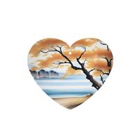 Poezjzw Tree At The Water'S Edge Pattern Car Air Fresheners 6 Pcs Heart Shape Hanging Aromatherapy Tablets Scented Fresheners For Bedroom Closet Shoe
