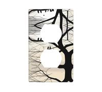 Poezjzw Tree Birds Barren Tr Pattern Outlet Covers Wall Plate Light Switch Plate Decorative for Kitchen Bathroom Bedroom Farmhouse Decor