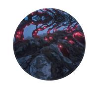 POEZJZW Tree Growing On Rock Pattern Round Mouse Mat, Cute Mouse Pad, Non-Slip Rubber Base With Stitched Edge, Small Size 7.9 X 7.9 Inch