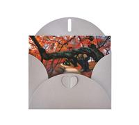 POEZJZW Tree In The Fall Patterned Pearl Paper Blank Greeting Card Suitable For Birthday Wedding Party Invitation With Gray Envelope