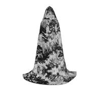 POEZJZW Tree In The Waves Pattern Hooded Cloak Robe Costume Cloak For Adult Men Women Christmas Hoodies Cape Cosplay Costumes M
