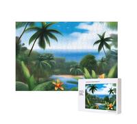 Poezjzw Tropical Sky Ecology Adult Classic Jigsaw 300 Pieces Wooden Puzzle Modern Home Decor Intellectual Game 40 X 28 Cm