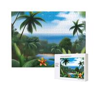 Poezjzw Tropical Sky Ecology Adult Classic Jigsaw 500 Pieces Wooden Puzzle Modern Home Decor Intellectual Game 52 X 38 Cm