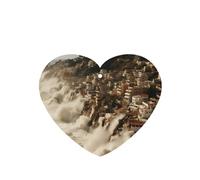 Poezjzw Tsunami Coming Pattern Car Air Fresheners 4 Pcs Heart Shape Hanging Aromatherapy Tablets Scented Fresheners For Bedroom Closet Shoe