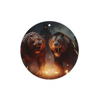 Poezjzw Two Monsters Pattern Car Air Fresheners 4 Pcs Round Shape Hanging Aromatherapy Tablets Scented Fresheners For Bedroom Closet Shoe