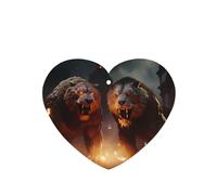 Poezjzw Two Monsters Pattern Car Air Fresheners 6 Pcs Heart Shape Hanging Aromatherapy Tablets Scented Fresheners For Bedroom Closet Shoe