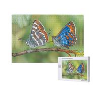 Poezjzw Two Moths Classic Jigsaw 1000 Pieces Wooden Puzzle Modern Home Decor Intellectual Game 75x50cm