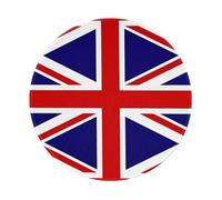 POEZJZW UK Flag Pattern Round Mouse Pad Desktop Protection Mat with Non-Slip Rubber Base 7.9Ã-7.9 in for Home and Office