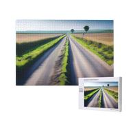 Poezjzw Uneven Country Road Adult Classic Jigsaw 1000 Pieces Wooden Puzzle Modern Home Decor Intellectual Game 75x50cm