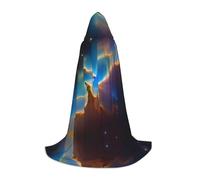 POEZJZW Universe Space Nebul Pattern Hooded Cloak Robe Costume Cloak For Adult Men Women Christmas Hoodies Cape Cosplay Costumes S