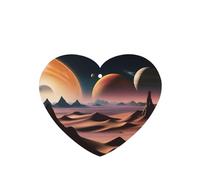 Poezjzw Unknown Planet Pattern Car Air Fresheners 4 Pcs Heart Shape Hanging Aromatherapy Tablets Scented Fresheners For Bedroom Closet Shoe
