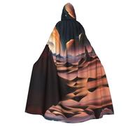 POEZJZW Unknown Planet Pattern Hooded Cloak Robe Costume For Adult Men Women Christmas Hoodies Cape Cosplay Costumes