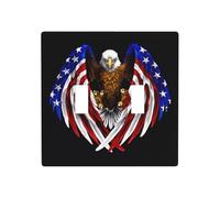 Poezjzw USA Flag Patriotic Eagle Pattern Decorative Light Switch Plate Covers 2 Gang Wall Plate Double Toggle Switch Cover 4.5 X 4.5 in