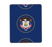 POEZJZW Utah Flag Pattern Mouse Pad, Portable Office Non-Slip Rubber Base Wireless Mouse Pad For Office Laptop Computer Pc 7.9 X 9.5 In