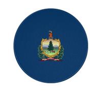 POEZJZW Vermont State Flag Pattern Round Mouse Pad Desktop Protection Mat with Non-Slip Rubber Base 7.9Ã-7.9 in for Home and Office