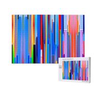 Poezjzw Vertical Stroke Puzzles For Adult 1000 Pieces Wooden Jigsaw For Family Friend Home Decor Wall Art 29.5 X 19.7 In