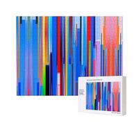 Poezjzw Vertical Stroke Puzzles For Adult 500 Pieces Wooden Jigsaw For Family Friend Home Decor Wall Art 20.4 X 15 In