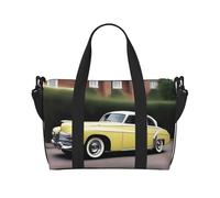 Poezjzw Vintage Car Travel Duffle Bag Weekender Carry On Tote Bags For Women Hospital Bags For Labor And Delivery Overnight Luggage Bag, Black, One Size, Black, One Size