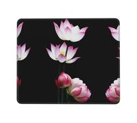 POEZJZW Vintage Pink Lotus Flower Pattern Mouse Pad Office Laptop Computer Desk Wireless Mouse Non Slip Rubber Base Washable 7 X 8.6 In Keyboard Pad