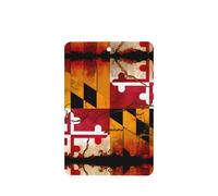 Poezjzw Vintage Wooden Maryland Flag Pattern Car Air Fresheners 4 Pcs Rectangle Hanging Aromatherapy Tablets Scented Fresheners For Bedroom Bathroom