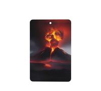 Poezjzw Volcano Eruption Pattern Car Air Fresheners 6 Pcs Rectangle Hanging Aromatherapy Tablets Scented Fresheners For Bedroom Closet Shoe