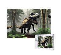 Poezjzw Wandering Dinosaur Adult Classic Jigsaw 1000 Pieces Wooden Puzzle Modern Home Decor Intellectual Game 75x50cm