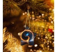 Poezjzw Water And Fire Tai Chi Pattern Ceramic Christmas Ornament Star Hanging Pendant Gifts For Xmas Holidays, Ornaments For Home Decor