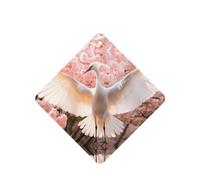 Poezjzw White Crane Dancing Pattern Car Air Fresheners 6 Pcs Square Hanging Aromatherapy Tablets Scented Fresheners For Bedroom Closet Shoe