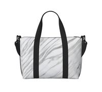 Poezjzw White Marble Travel Duffle Bag Weekender Carry On Tote Bags For Women Hospital Bags For Labor And Delivery Overnight Luggage Bag, Black, One Size
