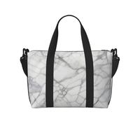 Poezjzw White Marble Veins Travel Duffle Bag Weekender Carry On Tote Bags For Women Hospital Bags For Labor And Delivery Overnight Luggage Bag, Black, One Size, Black, One Size