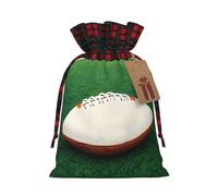 POEZJZW White Rugby Ball Drawstring Gift Bag Snack Bag Candy Bag, Perfect For Celebration Christmas Birthdays, Parties Etc