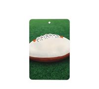Poezjzw White Rugby Ball Pattern Car Air Fresheners 6 Pcs Rectangle Hanging Aromatherapy Tablets Scented Fresheners For Bedroom Bathroom