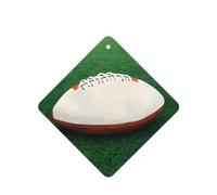 Poezjzw White Rugby Ball Pattern Car Air Fresheners 6 Pcs Square Hanging Aromatherapy Tablets Scented Fresheners For Bedroom Bathroom