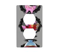 Poezjzw Wicked Fantasy Teacups Pattern Outlet Covers Wall Plate Light Switch Plate Decorative for Kitchen Bathroom Bedroom Farmhouse Decor