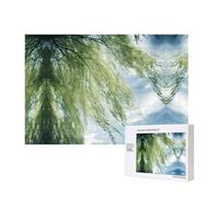 Poezjzw Willow Wadding Puzzles For Adult 300 Pieces Wooden Jigsaw For Family Friend Home Decor Wall Art 15.7 X 11in